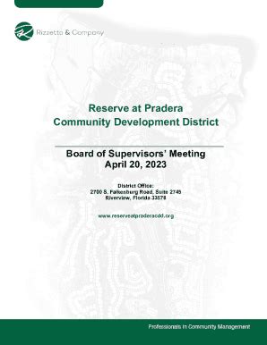 reserves at pradera cdd.